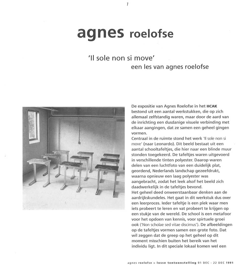 Philip Peters tekst, tentoonstelling HCAK 1991